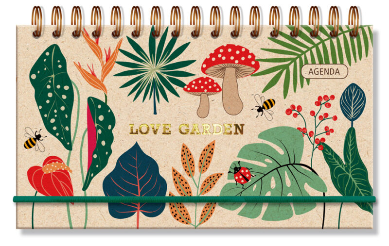 Agenda Mini Love Garden Kraft