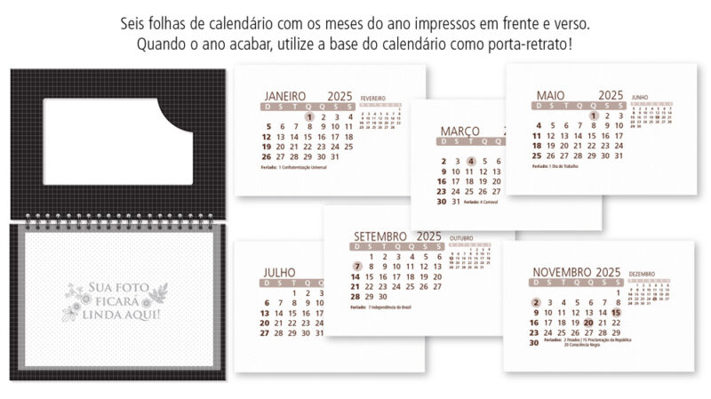 Calendário de mesa Oncinha - Image 4