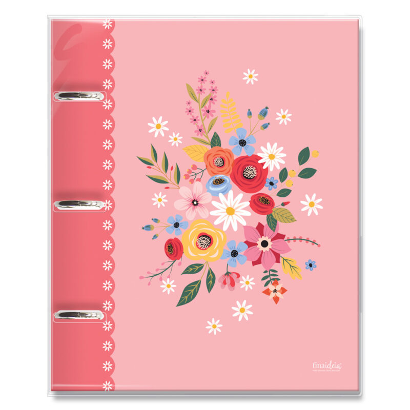 Caderno argolado Buquê