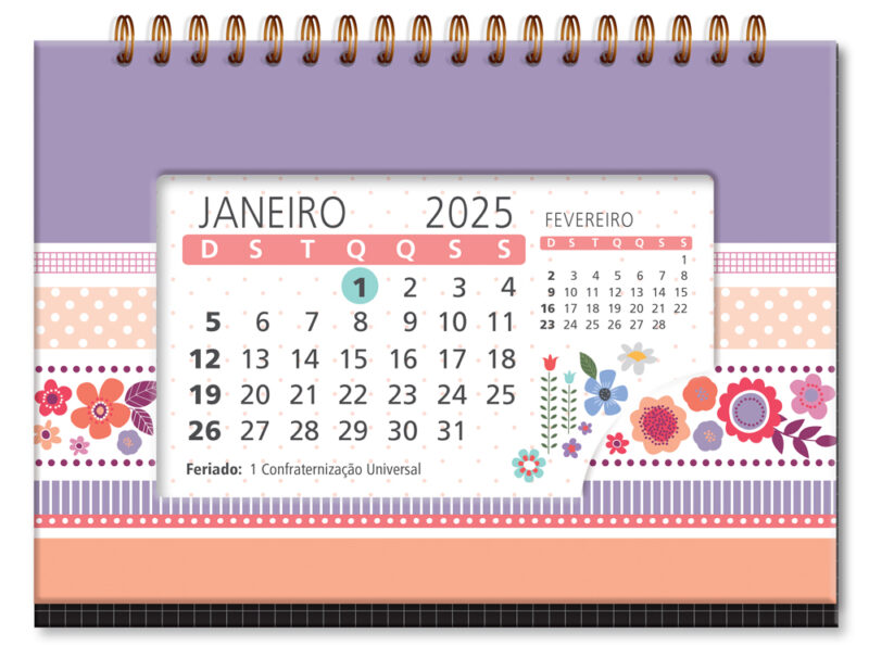 Calendário de mesa Pop