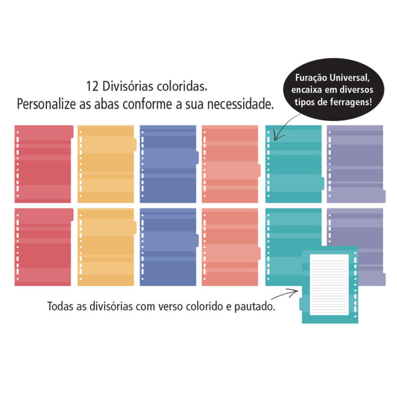 Caderno argolado planner Jardim das cores - Image 4