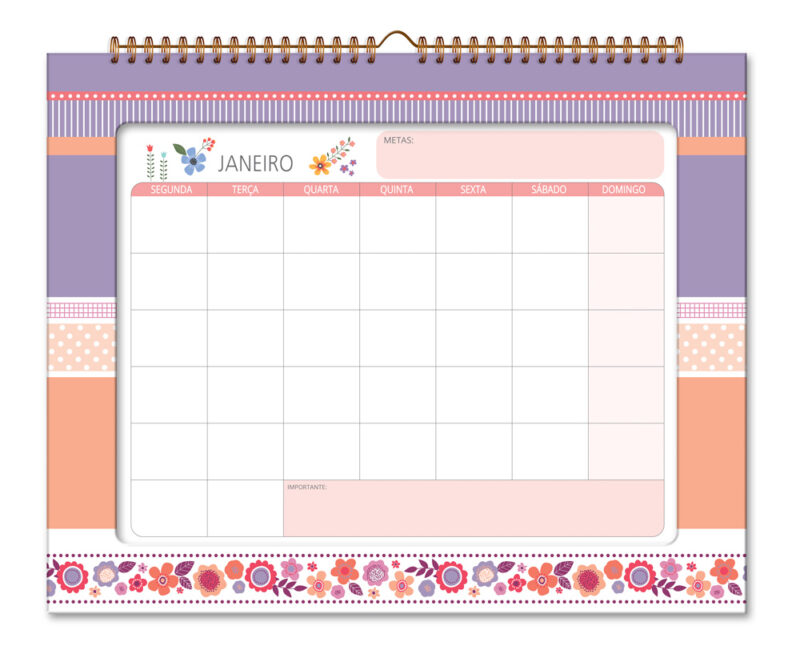 Calendário planner Pop