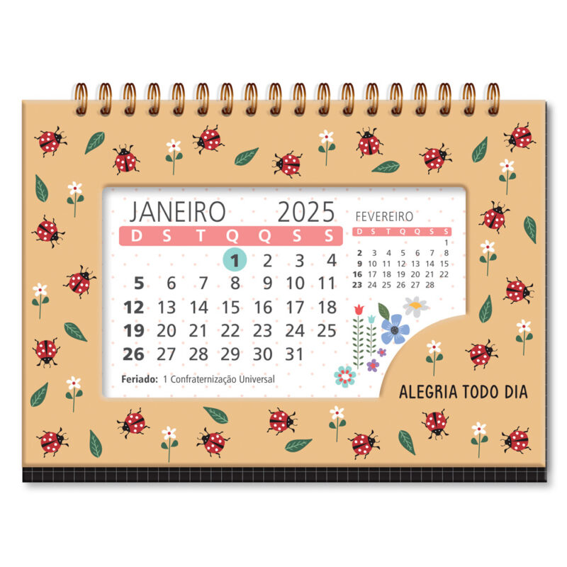 Calendário de mesa Joaninha