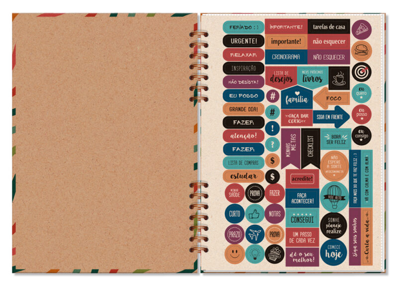 Planner Compacto mensal Kraft Curvas - Image 2