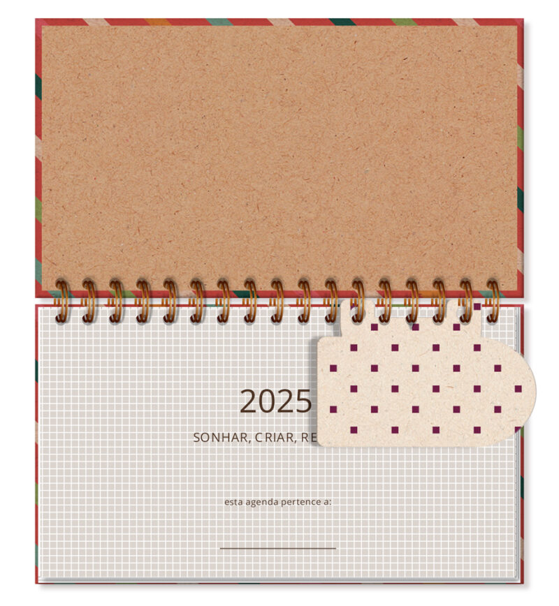 Agenda Mini Kraft Linhas - Image 2