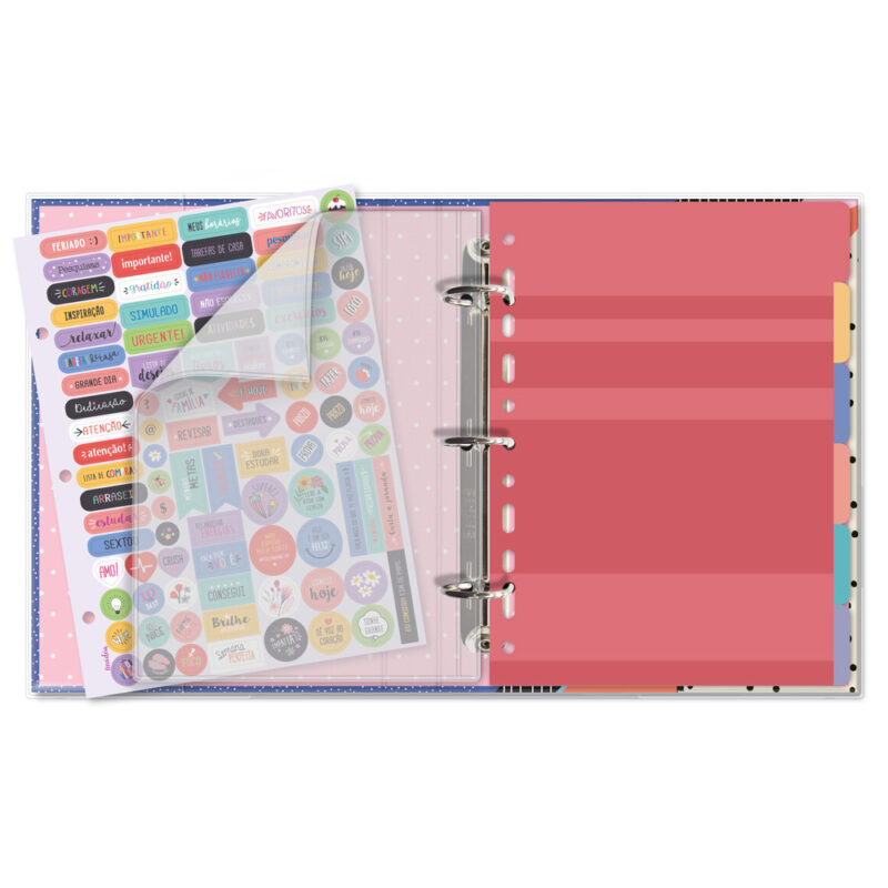 Caderno argolado planner Jardim das cores - Image 2