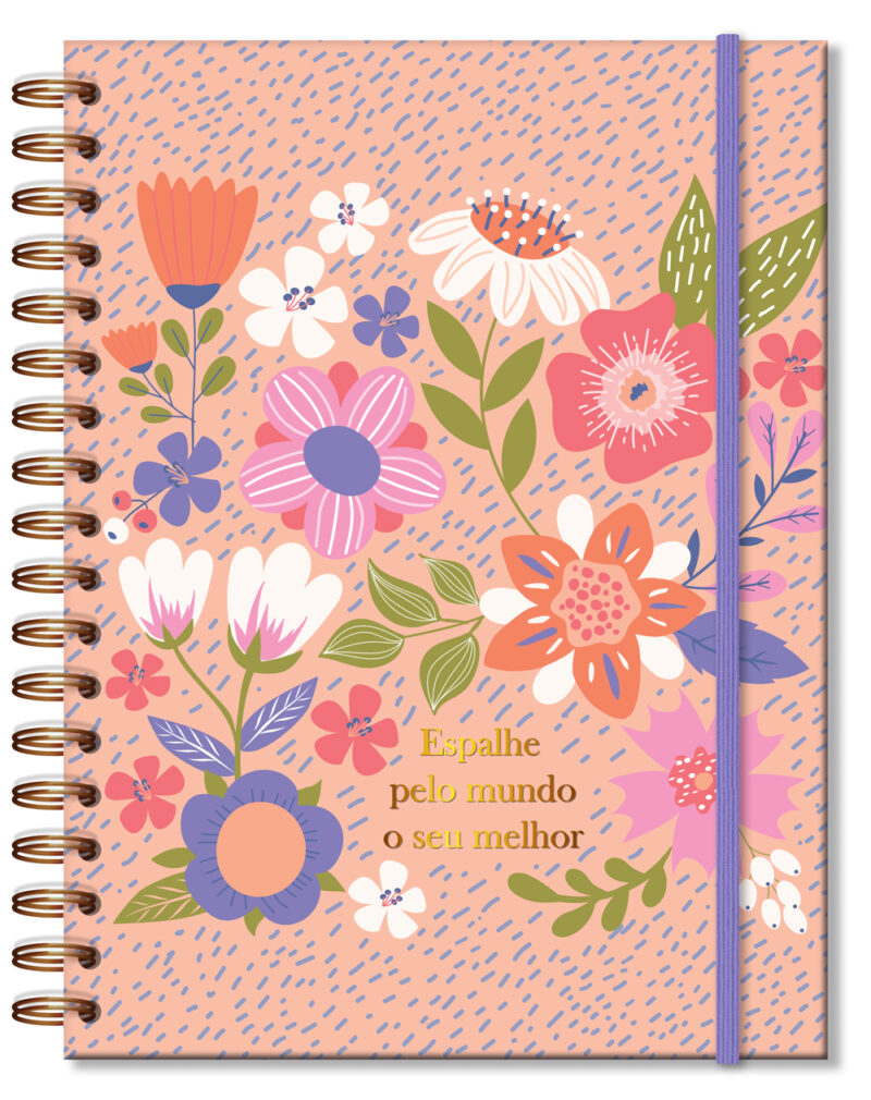 Caderno colegial 10 matérias Sempre-viva