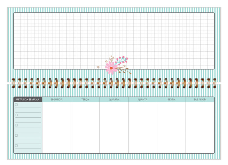 Planner Organizador semanal Buquê - Image 4