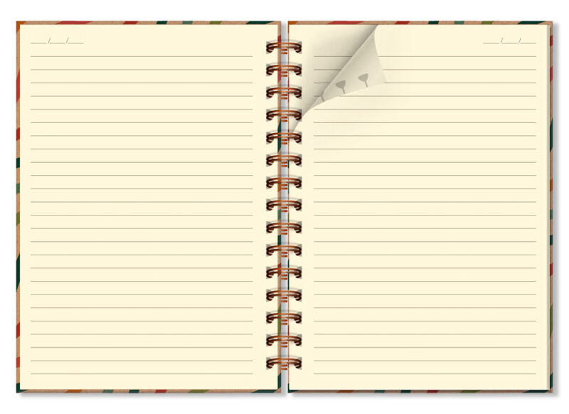 Caderno clássico folhas removíveis Kraft Curvas - Image 3