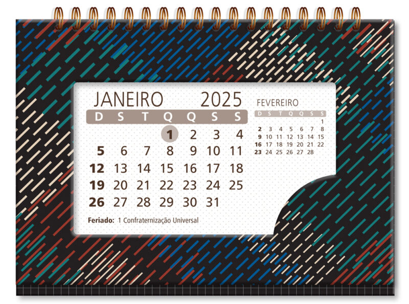 Calendário de mesa Traços