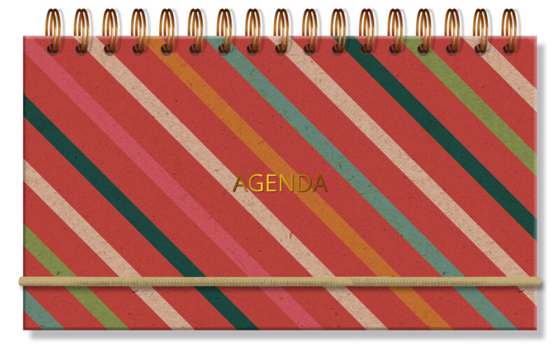 Agenda Mini Kraft Linhas