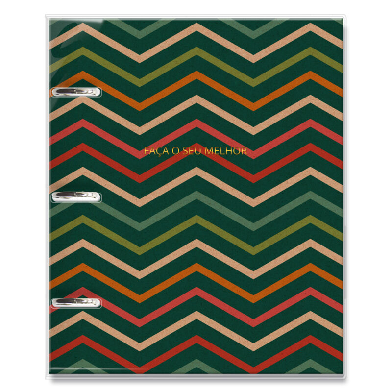 Caderno argolado planner Kraft Zigzag