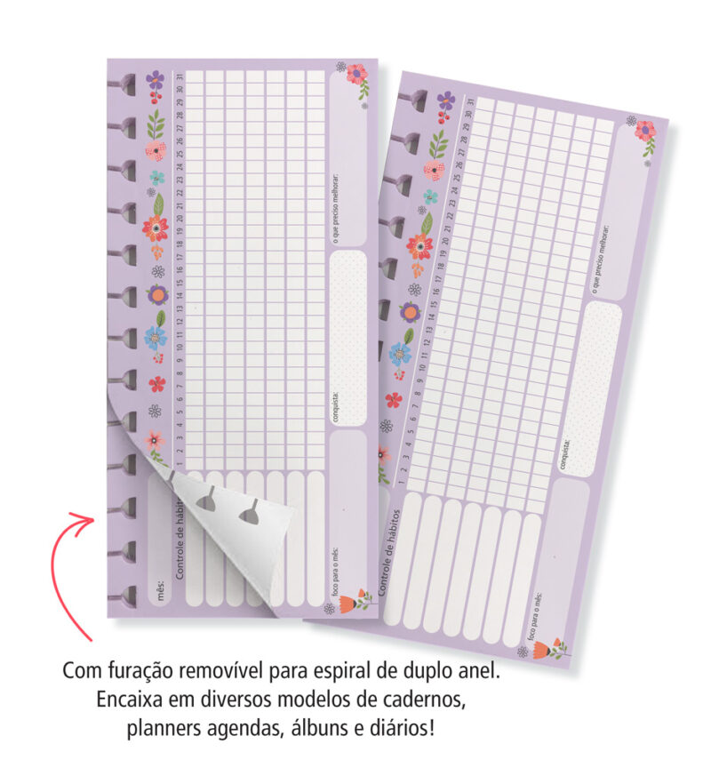 Bloquinho folhas removíveis Controle de Hábitos - Image 2