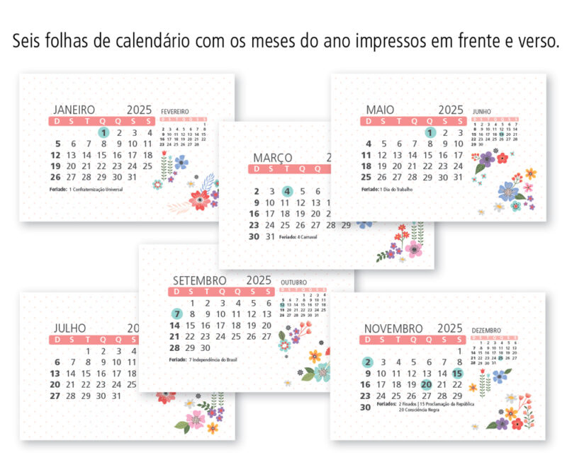 Refil Calendário de mesa colorido - Image 2