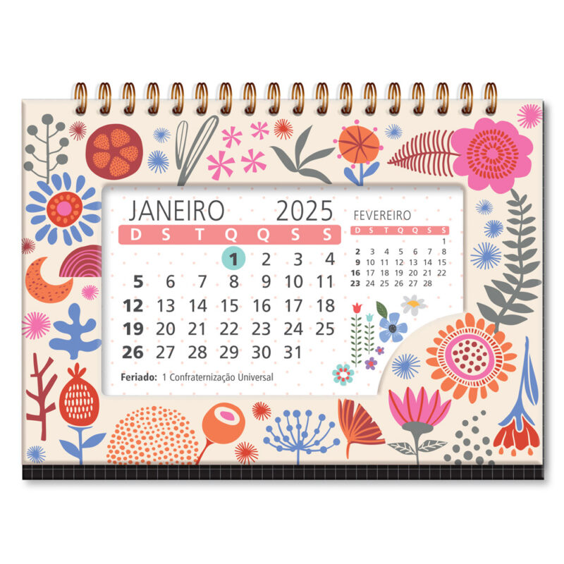 Calendário de mesa Orgânica