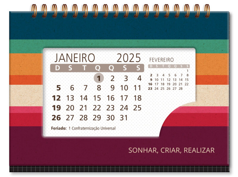 Calendário de mesa Reciclar