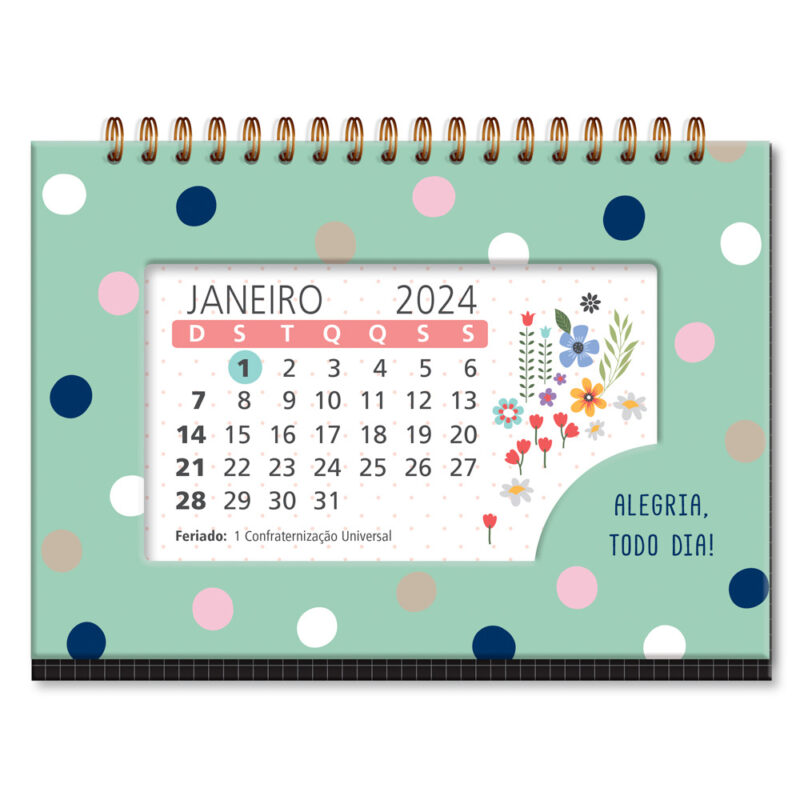 Calendário de mesa Poá