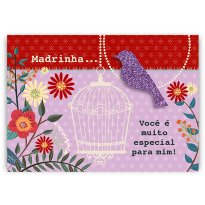 Cartão Mix Madrinha pássaro