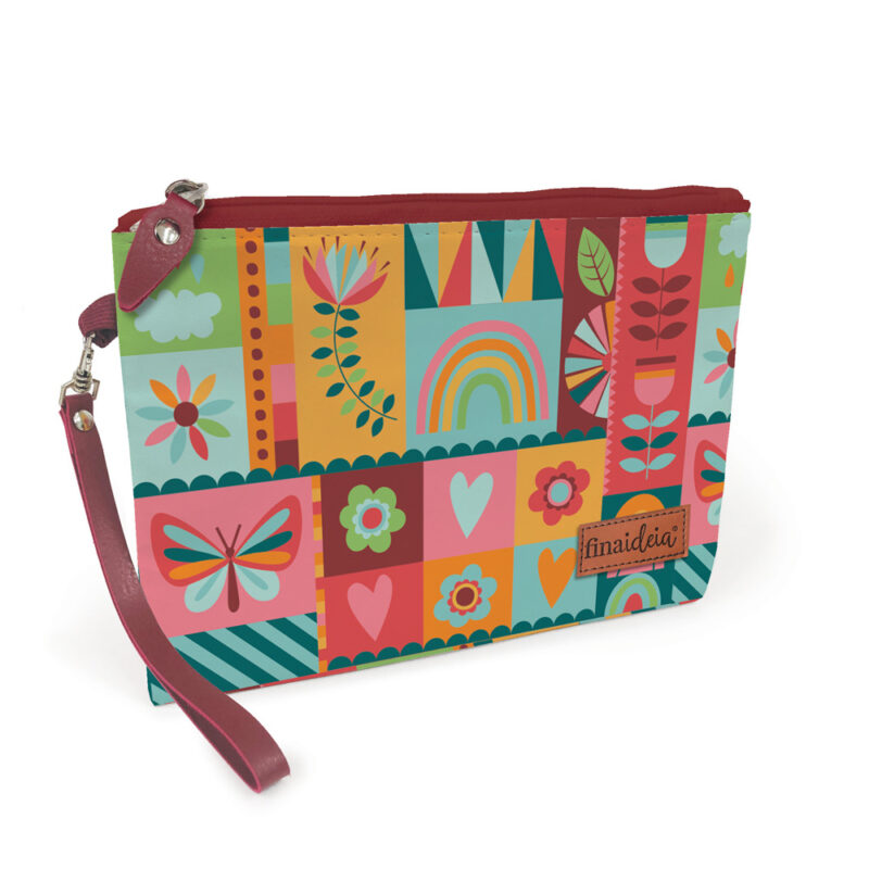 Bolsa flat mini Arco-íris