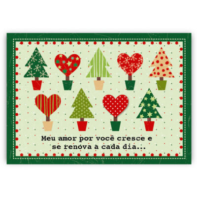 Cartão Mix Natal Coração árvore